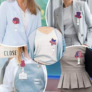 Porte-badge rétractable en plastique ABS brillant de luxe pour les professionnels de la santé et les cadeaux infirmiers - Product Image 5