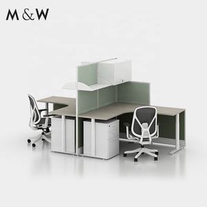 M & W Fabricantes Móveis Workstation Alumínio Mesa Redonda Partição Escritório Privado Cubículo - Product Image 6