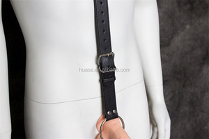 Suspensorio de cuero PU negro para hombre, ropa interior de Bondage BDSM, correa de arnés, cinturón de Spandex para salón de baile, lencería, arnés de cuerpo esclavo - Product Image 3
