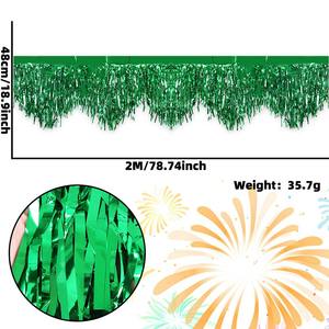 Guirlande de bannière de carnaval, rideau de pluie, rideau à franges ondulées violet, or, vert, drapeau à tirer, décoration de fête du festival de <span class=keywords><strong>la</strong></span> Nouvelle-Orléans - Product Image 4