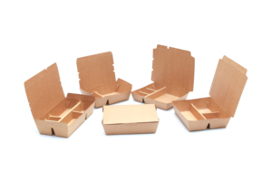 Personalizado desechable negro o comida <span class=keywords><strong>Sushi</strong></span> Kraft marrón reciclable impermeable embalaje de alimentos fiambrera de papel para alimentos - Product Image 4