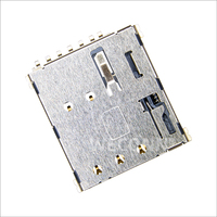 WECONN WL-SIM137-115-NA0 Connecteur de carte Nano SIM 6 broches + 1 H=1.37mm Push-Push avec interrupteur de détection et connecteur à broches personnalisable