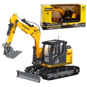 HUINA 1726 Camion Chargeur-Pelleteur Statique à l'échelle 1/50 en Plastique Moulé Sous Pression Noir/Jaune, Jouet Miniature d'Ingénierie pour les 14 ans et plus - Product Image 5