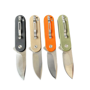 Cuchillo de bolsillo EDC de acero inoxidable 5Cr13 con mango G10 de 3 pulgadas, cuchillo plegable personalizado para acampar, todos los Estados legales - Product Image 2