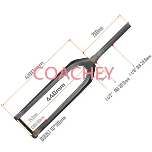 <span class=keywords><strong>Fourche</strong></span> de VTT en fibre de carbone T1000 <span class=keywords><strong>29</strong></span> pouces, fourches rigides universelles pour VTT, axe traversant 15x110 mm, conique, <span class=keywords><strong>Boost</strong></span>, livraison directe d'usine - Product Image 6