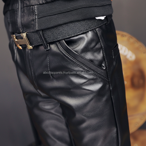 Pantalones de Cuero Genuino de Corte Regular, Diseño Personalizado, Transpirables, Impermeables, Resistentes al Viento, Cintura Media, Estampados, Tejidos, Casuales, Talla Grande - Product Image 1