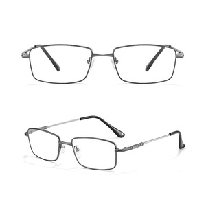 Lunettes de lecture rétro pour hommes, monture en alliage de titane, protection anti-lumière bleue, 66611, lentilles PC ultra légères, origine Danyang - Product Image 1