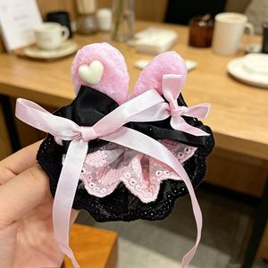 Lindo pasador de pelo con forma de lazo para niña, accesorio delicado para el cabello estilo princesa, encaje rosa a la moda - Product Image 2