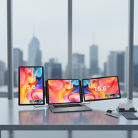 Meilleures ventes - Moniteur portable détachable de 15,6 pouces, double écran IPS 16:9, Full HD 60 Hz, type C, série voyage et affaires