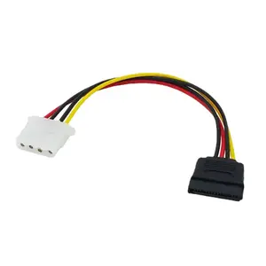 坎特尔Molex IDE 4针至SATA电源电缆4针公至SATA 15针公硬盘电缆
