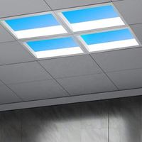 Plafonnier LED intelligent à lumière du soleil artificielle pour intérieur, faux puits de lumière Coelux, panneau lumineux ciel bleu nuageux, moderne, 2200K-10000K