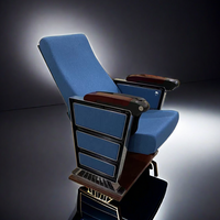 Sièges de gradin de l'auditorium sièges de salle de cinéma chaise de conférence pliante en tissu en aluminium inclinable chaises de dossier universitaire