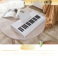Piano Electrónico de Madera para Niños, Recargable con Energía Solar, Conector para Auriculares de 3.5mm, Portátil, Multifuncional, 37 Teclas