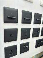 Interrupteur mural moderne avec ports USB, finition or mat, blanc, noir, PC, 250V 16A, variateur, prise universelle UK/Européenne