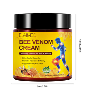 ELAIMEIは関節移動のリラクゼーションなだめるようなサポートを促進します120g筋肉関節炎関節ケア蜂毒鎮痛クリーム - Product Image 6