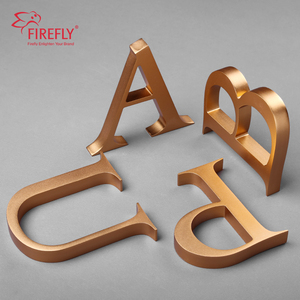 Custom business shop Metal Signs decor lettere dell'<span class=keywords><strong>alfabeto</strong></span> in acciaio inossidabile 3D Metal Logo sign for Wall - Product Image 1