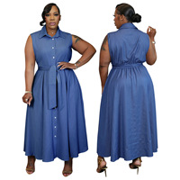 Robes Maxi Indiennes Élégantes et Modestes sans Manches avec Ceinture pour Femmes Américaines Grandes Tailles – Collection 2026