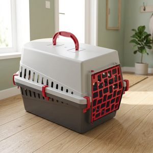 Portador de plástico portátil lavable duradero con estilo italiano para gatos y perros pequeños - Product Image 3