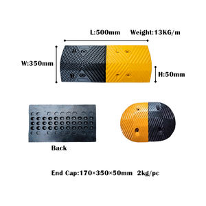 Ponteau de réduction de vitesse en caoutchouc pour zone de décélération routière, industriel, durable et sécurisé - Product Image 3
