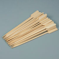 Prix d'usine, vente en gros, brochettes plates de qualité supérieure pour barbecue au charbon, brochettes jetables en bambou Teppo écologiques en vrac