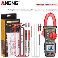 Clamp Meter Digital Presisi Tinggi 600A AC/DC Multimeter Layar LCD Mengukur Arus Tegangan Frekuensi Kapasitansi Resistansi