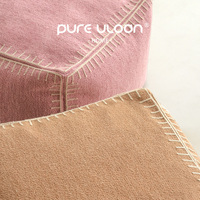 Coussin de sol moderne de luxe Pouf décoratif pour la maison tabouret brodé à la main pouf salon canapé décor coussin de siège repose-pieds