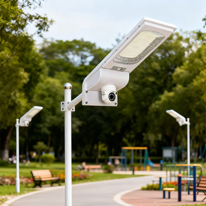 Lámpara Solar Inteligente con Control por Aplicación Wifi, IP65, Blanca/Negra, 300w, Todo en Uno, con Cámara HD - Product Image 1