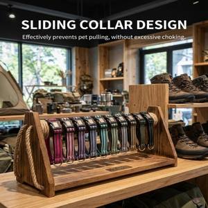 Correa Reflectante de Nailon de una Sola Cara YG-108 con Hebilla Deslizante y <span class=keywords><strong>Collar</strong></span> Grabado para Perros - Product Image 4