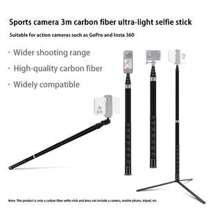 <span class=keywords><strong>Palo</strong></span> de <span class=keywords><strong>Selfie</strong></span> Ajustable Daryoo de 3 m/118 Pulgadas, Varilla Telescópica de Fibra de Carbono <span class=keywords><strong>Invisible</strong></span>, Apto para Cámaras Panorámicas Insta360 X5 - Product Image 2