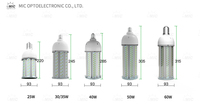 Ampoule LED Étanche IP65 Type Maïs, Angle de Faisceau à 360 Degrés, Éclairage Commercial et Industriel pour Grandes Nacelles, Lampe de Rénovation à Culot Mogul