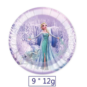 Phim hoạt hình phong cách xuyên biên giới đông lạnh trang trí tiệc sinh nhật trẻ em mới của giấy tấm giấy cốc Bộ đồ ăn Bảng trang trí - Product Image 4