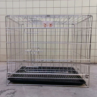 Premium Massiver Edelstahl Faltbarer Langlebiger Kleiner/Großer Hundekäfig & Katzenkäfig Haustier-Transportbox