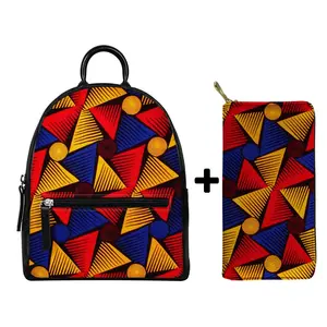 Promotional Gift Students School Travel Magic Bookbag Women Rucksack Ethnic Tribe African Floral Print Mini Backpack