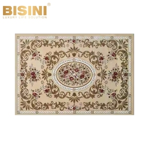 Alfombra de área rosa con flores estampadas de estilo europeo, Alfombra de mezcla de lana de pila alta para habitación de niñas, rectángulo tejido resistente al deslizamiento - Product Image 5