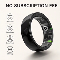R12 Smart Ring QRING Monitor Kesehatan Pedometer Pelacak Detak Jantung Kontrol Gerakan Pengontrol Jarak Jauh Cincin Olahraga untuk Android iOS