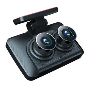 3 canali 1080P HD auto DVR con telecamera posteriore interna Dash Cam 24H Monitor di parcheggio doppia lente scatola nera per auto