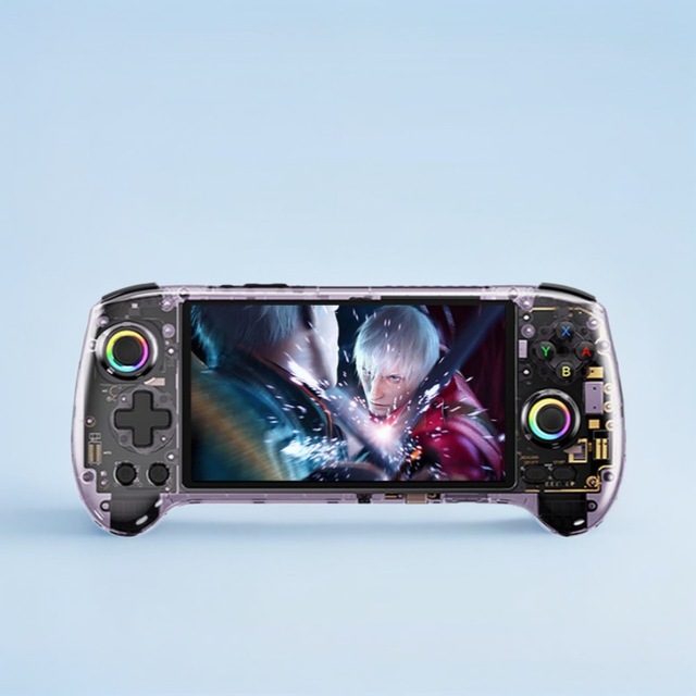 RG557 Android 14 Gaming Handheld Console 5.48" AMOLED Display Hall-Effect Joysticks Wi-Fi 6  Portable Streaming Player