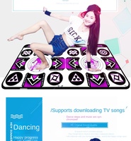 Tapis de danse coréen en PVC, double interface TV, machine de jeu à détection de mouvement pour ordinateur, usage domestique, vente en gros