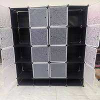 Armario multiusos de plástico moderno, muebles de dormitorio plegables con capa de zapatos para uso en sala de estar y dormitorio