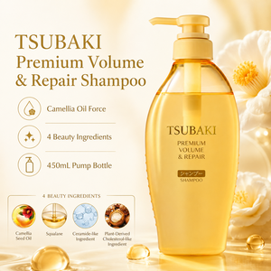TSUBAKI Premium Volume And Repair Japanese <b>Shampoo</b> 450ml Floral Camellia Hair Care For Flat Fine Damaged Hair - Product Image 3