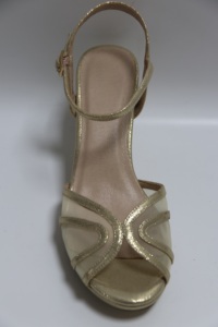 Sandalias de Tacón de Aguja Doradas de Lujo para Mujer, con Tiras Cruzadas, <span class=keywords><strong>Plataforma</strong></span>, Punta Abierta, para Verano - Product Image 3