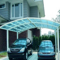 Garages, auvents et carports Type Couverture de porche incurvée en aluminium imperméable