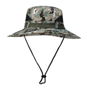 Chapeau de pêcheur <span class=keywords><strong>en</strong></span> toile camouflage respirant pour enfants et adultes, idéal pour la chasse, la randonnée, la pêche et l'escalade, avec cordon, fourni par l'usine - Product Image 2