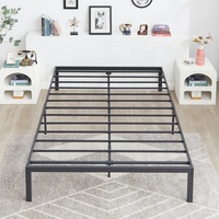 ZHONGYI Plate-forme de cadre de lit double en métal avec cage renforcée réglable Design moderne classique durable pour dortoir de chambre à coucher