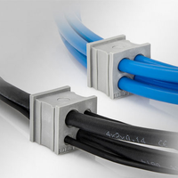 Joints d'étanchéité en silicone de type ouvert SVLEC, protection IP65, sans halogène, sans silicone, ignifuge UL94 V0, 21*21*20mm pour