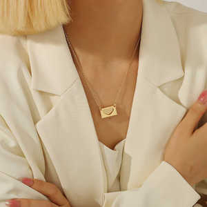 Nuovo stile personalizzato collana libro amanti collana medaglione in acciaio inox 18K oro personalizzato collana <span class=keywords><strong>cuore</strong></span> <span class=keywords><strong>amore</strong></span> per i regali - Product Image 5