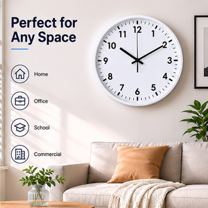 Orologio <span class=keywords><strong>da</strong></span> <span class=keywords><strong>Parete</strong></span> 12 Pollici con Display Digitale per Mese, Data, Giorno e Temperatura Ambiente, Orologio Analogico Personalizzato 12 Pollici, Arredamento Moderno per Hotel - Product Image 6