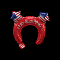 Ballons gonflables en forme de drapeau américain pour la fête de l'Indépendance, 27*47.5cm, assortis, pour cadeaux de fête, vente en gros
