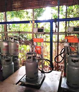 액체 가스 실린더 바코드 스캐닝 ATEX lpg 채우는 가늠자 기계 - Product Image 3