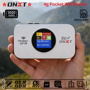 Router WiFi6 Portátil Mini DNXT 4G con Tarjeta SIM, Router WiFi Portátil WPS para Todas las Redes, Punto de Acceso WiFi Portátil con Tarjeta SIM para Viajes - Product Image 1